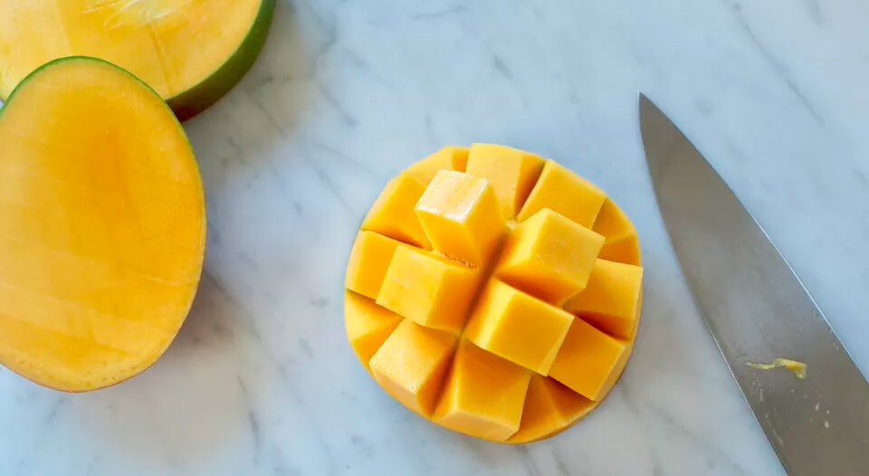 Peel the mango