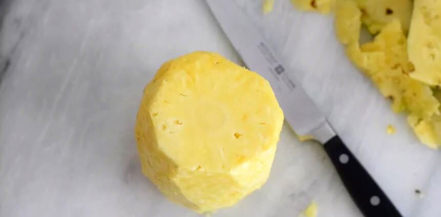 Peeled pineapple